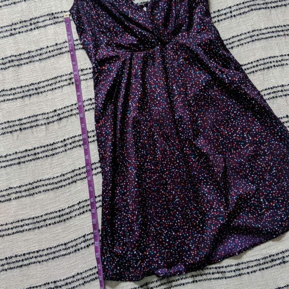 Plum and Multi-Color Dot Strappy Dress - Picture 7 of 8